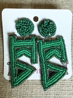 Kappa Delta Beaded Earrings, NWT